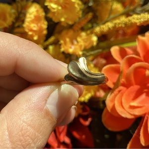 Golden wave ring, vintage